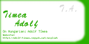timea adolf business card